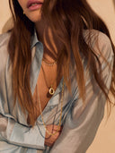Spike Drop Necklace - Gold