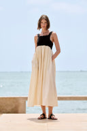 Sita Murt Mixed Knit And Woven Strap Dress - Unic