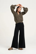 Solace Wool Cashmere Pant - Black