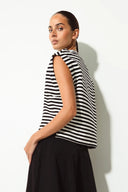 Lounge The Label Sleeveless Stripe Top Comporta - Black & White