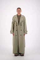 Serena Trench Coat - Sage