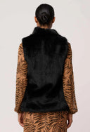 Hazel Faux Fur Vest - Black