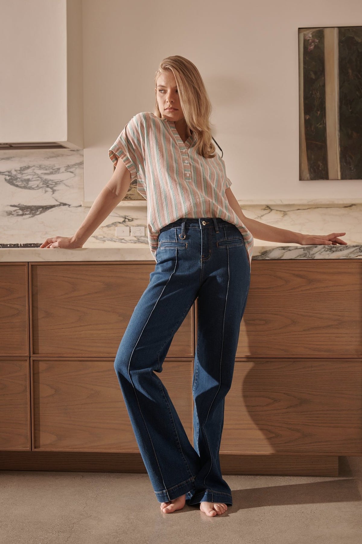 Brooke Jean in Mid Washed Blue Brooke Jean in Mid Washed Blue